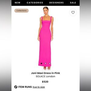 Joni Maxi Dress in Pink
SOLACE London US 0

Magenta / black tie wedding guest